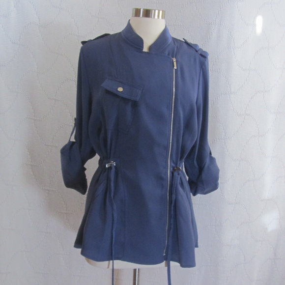 Chico's Military Jacket Style Blouse - Picture 6 of 9